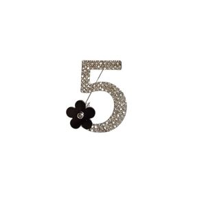Number Five Pin Brooch